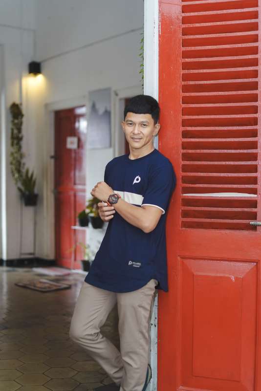 Kaos Kurta Dewasa Pendek Premium 100% Katun Cotton Combed 20s Muslim Koko Navy Cream Peweka Distro